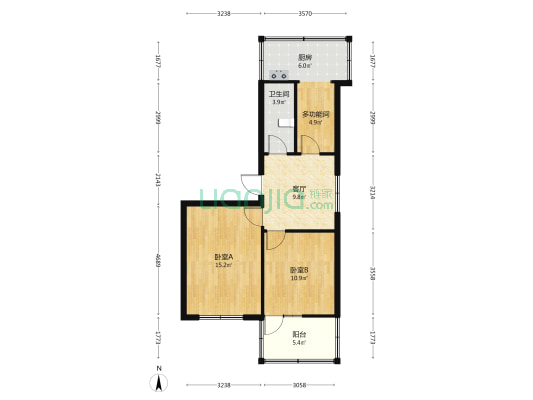 车管所家属院 3室1厅1卫 55平方
