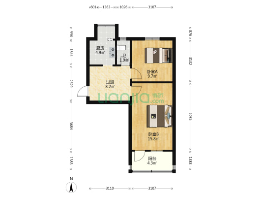 丰乐路20号院 2室0厅1卫 53平方