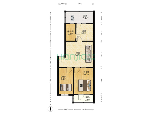 冯大里社区 2室1厅0卫 63平方