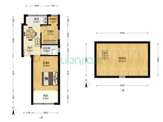 贡院街 2室1厅1卫 41平方