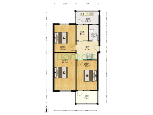 永泰中街73号 3室1厅1卫 86平方