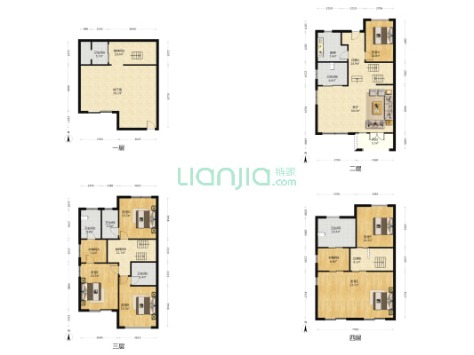 建屋康帝庄园南区 6室1厅6卫 322平方