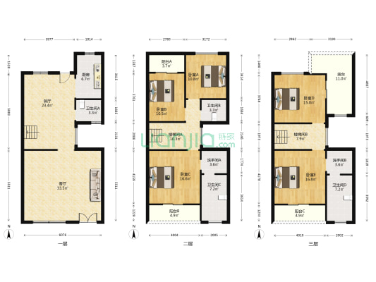 阳光城翡丽湾 5室2厅6卫 300平方