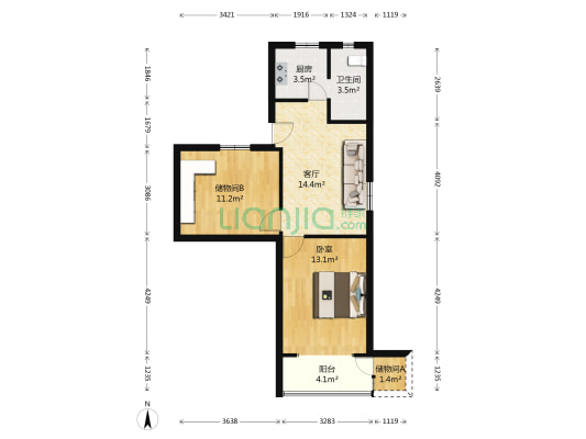 相公宫巷 1室1厅1卫 63平方