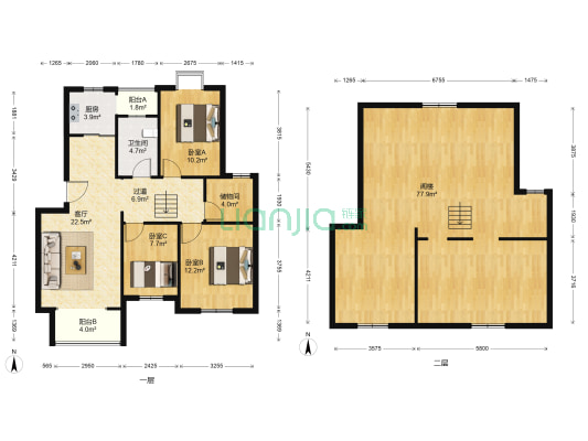 凤坛花园 3室1厅1卫 100平方