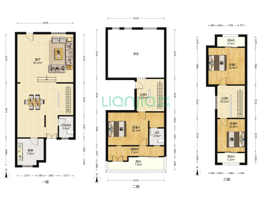 融创凡尔赛花园 3室1厅2卫 269平方