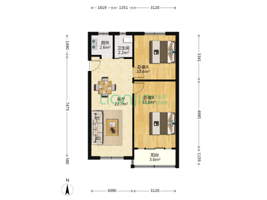 沪太路4201弄 2室1厅1卫 71平方