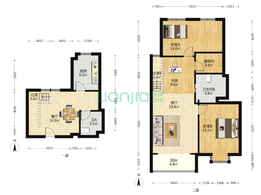 金鼎豪庭 3室2厅2卫 134平方