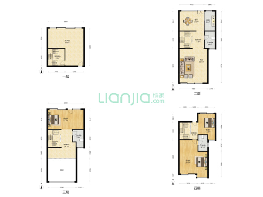 湖畔钰园 3室2厅3卫 290平方