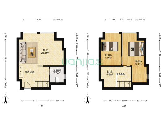 银凯公元·九珑 2室1厅1卫 50平方