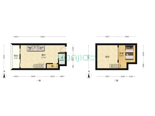 蜜城(望平街) 1室1厅1卫 28平方