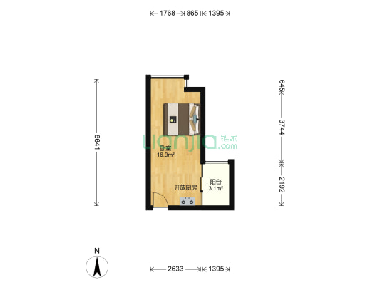 城市东座 1室0厅0卫 27平方