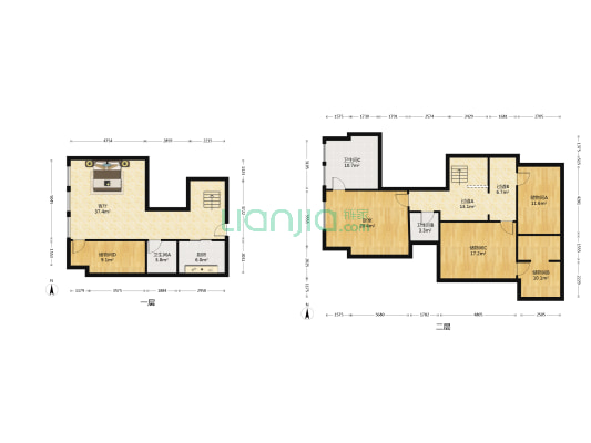 亚太国际金融中心 1室1厅3卫 254平方