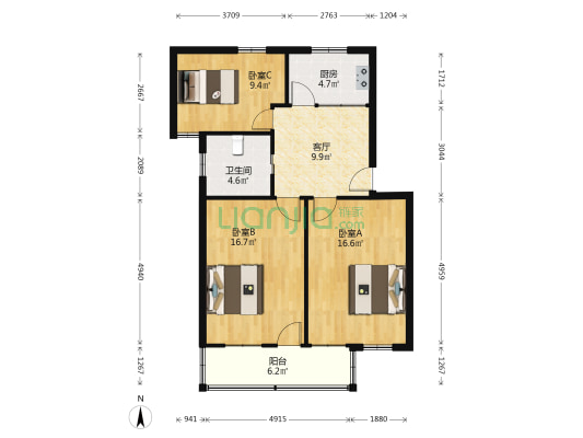 供销社小区 3室1厅1卫 81平方