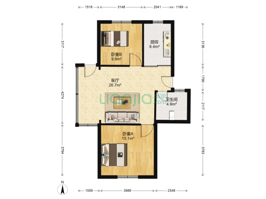 康居里 2室1厅1卫 78平方