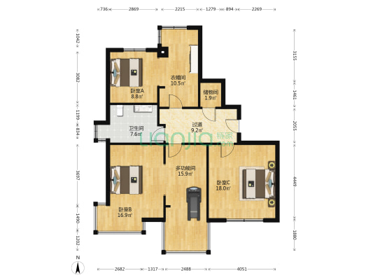 东晖育才苑 4室0厅1卫 114平方
