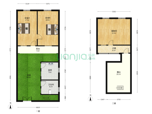 物价局家属院 2室0厅1卫 89平方
