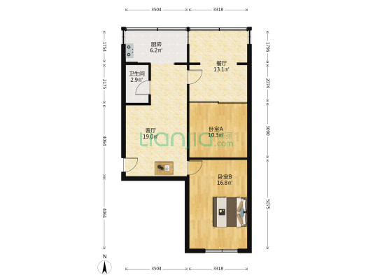 前进住宅小区 2室2厅1卫 83平方