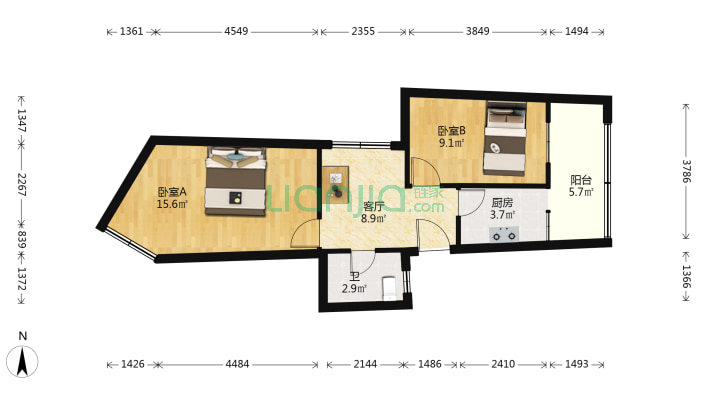 电视台综合楼二手房实景图