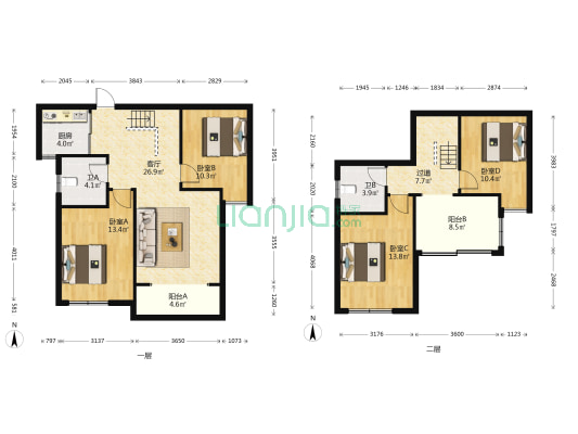 尚东郡 4室1厅2卫 123平方