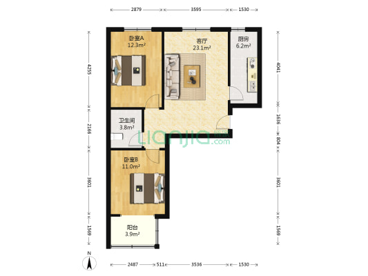 金阳瑞景，好房源，环境好，交通便利。-户型图