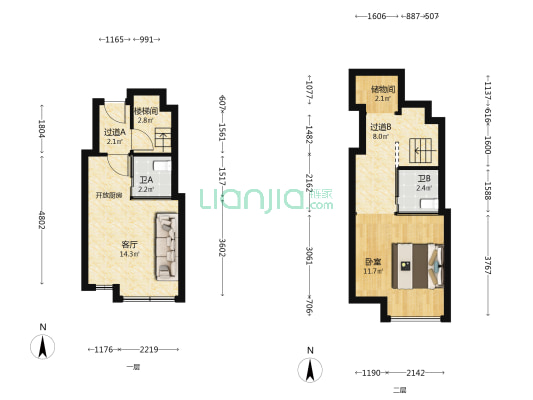 世茂凯隆城 1室1厅2卫 39平方