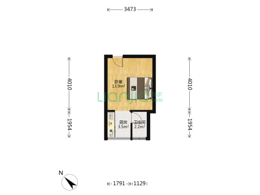 瑞嘉大厦 1室0厅1卫 31平方