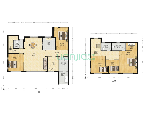 金石万巷 5室1厅5卫 216平方