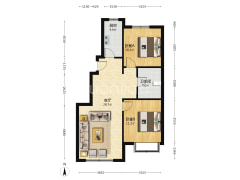高新区全明格局南北通透集中供暖-涿州华侨城·城市客厅户型图