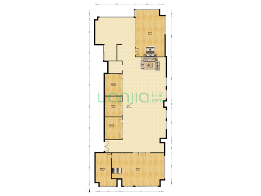 万达财富中心 2室1厅0卫 710平方