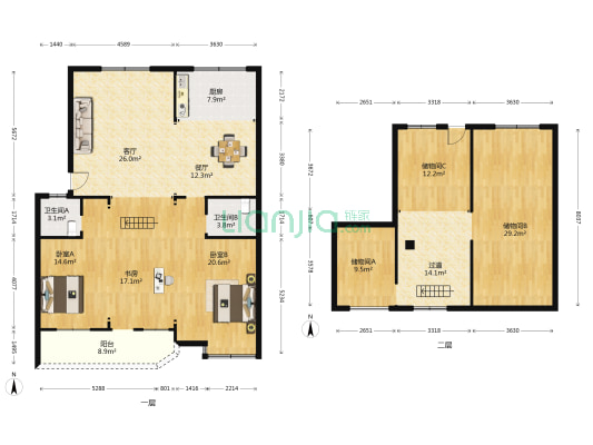 昶城名都 3室2厅2卫 186平方