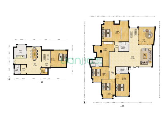 中天阳光美地 6室2厅4卫 265平方