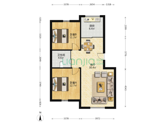 天硕家园 2室1厅1卫 89平方
