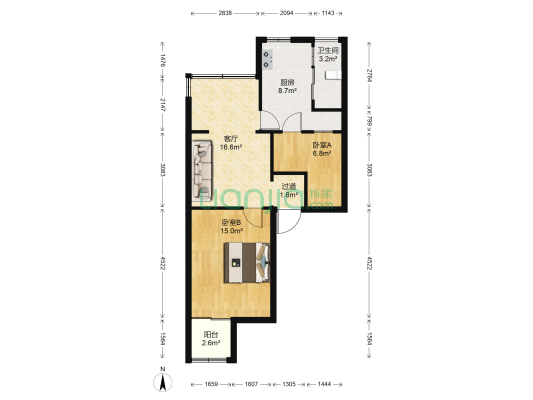 贵钢 2室1厅1卫 66平方