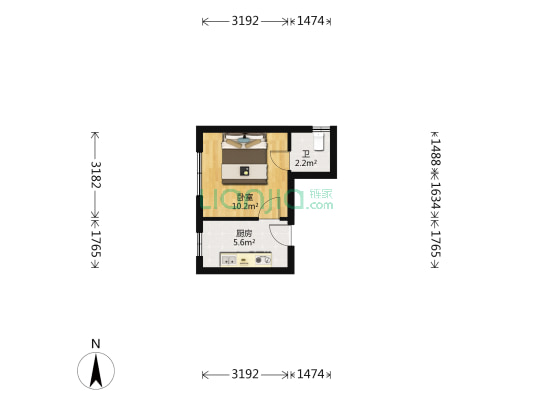 打浦路470弄 1室0厅1卫 25平方