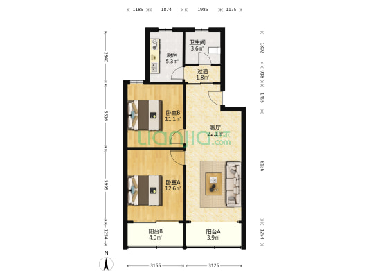 华严路58弄 2室1厅1卫 81平方