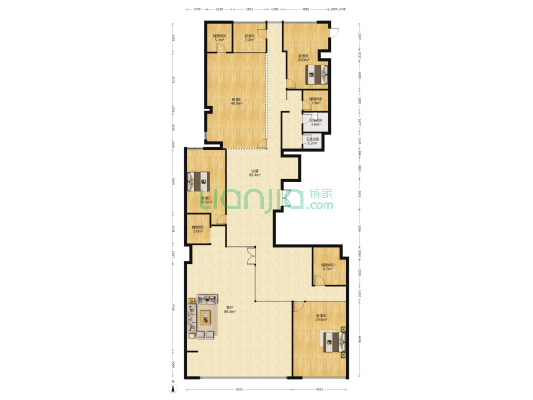 玉兰国际 5室1厅2卫 396平方
