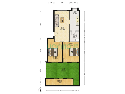 福山巷（福山路） 2室1厅1卫 66平方