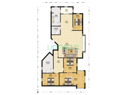 托福园西小区 4室2厅2卫 204平方