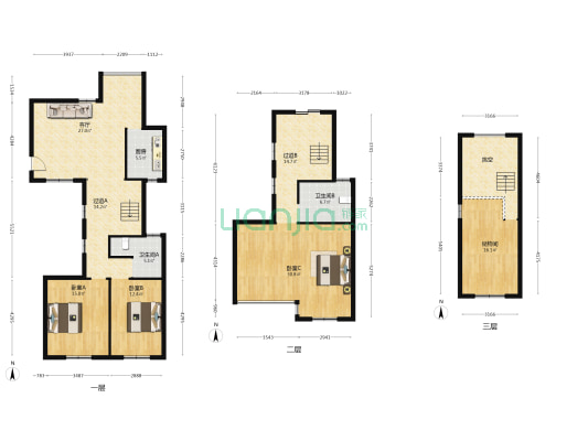 林里天怡 3室1厅2卫 164平方