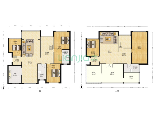 白晶谷38组团 4室2厅3卫 194平方
