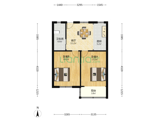 西市街85弄 2室1厅1卫 65平方