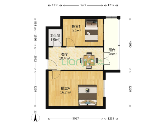 三水南里 2室1厅1卫 35平方