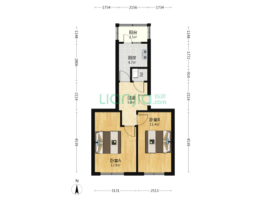 沈阳站社区 2室0厅1卫 52平方