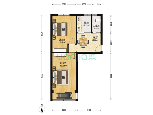 省水运处家属院（兰林路/永昌路） 2室1厅1卫 62平方