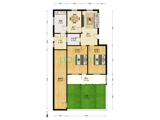 沧浪亭街散盘 2室2厅1卫 100平方