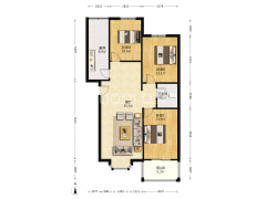 此房房本满二，过户税费低，低楼层，集体供暖...-涿州名流枫景五期户型图