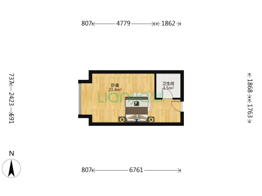 贵惠路192号 1室0厅1卫 110平方