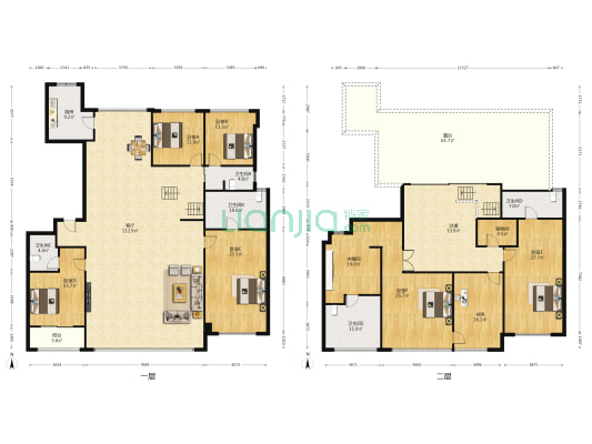 建发养云 7室1厅5卫 399平方