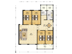 通透大四居，一楼无遮挡，范阳中路南-涿州金正小区户型图